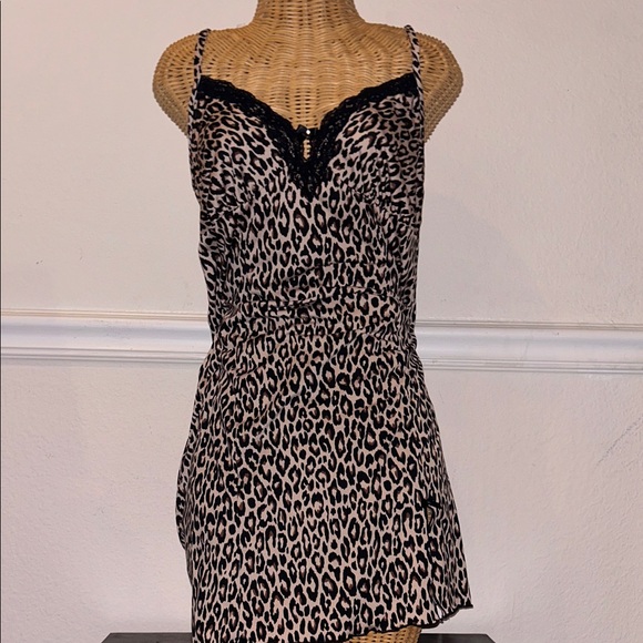 George Other - Chic Leopard Print Mini Night Lingerie Pajama Dress